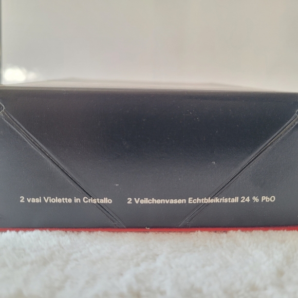 CRISTAL D'ARQUES Vintage Set of Two Lead Crystal Vases Violette Collection - Picture 6 of 8